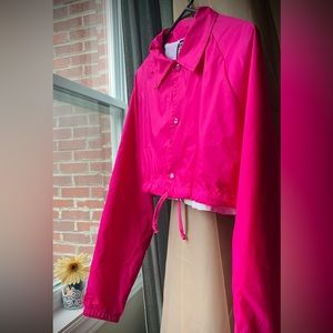 Indie brand micro cropped hot pint collared ultra lightweight rain jacket